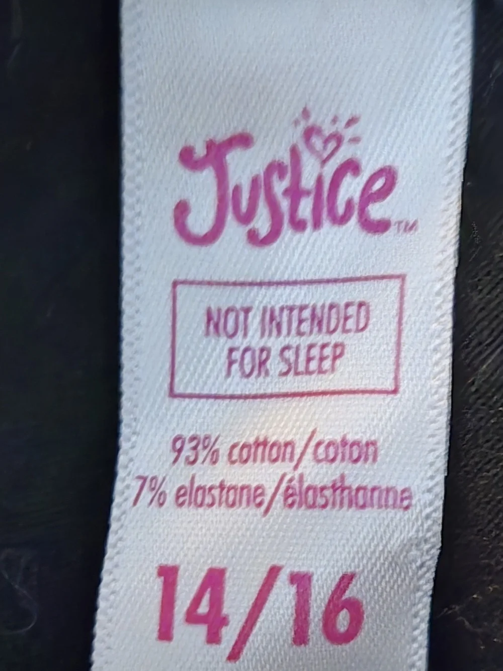 Justice Black Leggings with White Star Shower Print #562